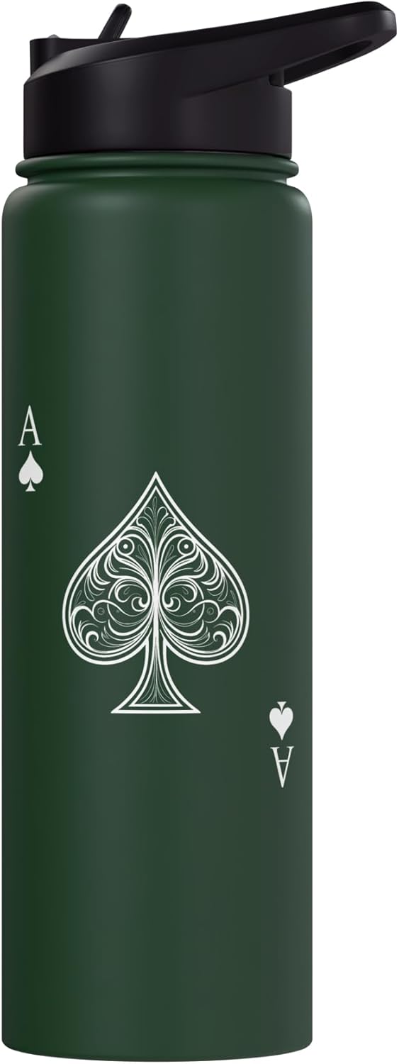 Botella de agua aislada Ace Of Spades acero inoxidable