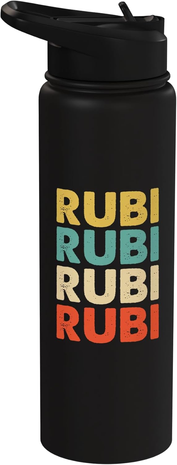 Botella agua acero inox aislada Rubi Name