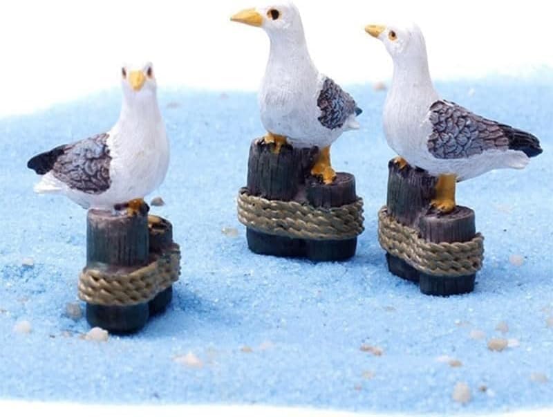 Soporte gaviota tocón mini jardín hadas decoración hogar