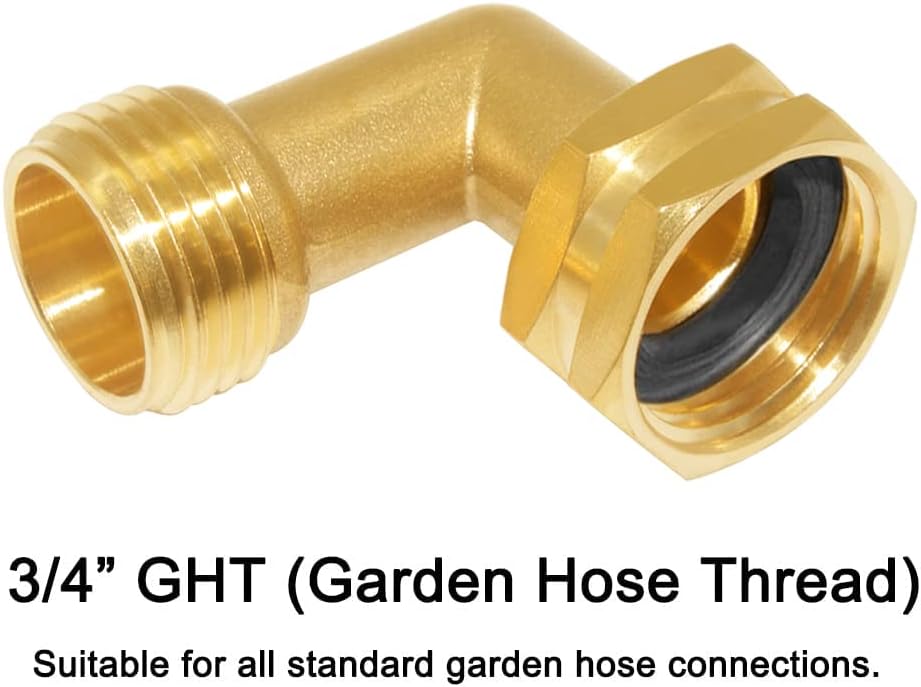 Manguera jardín GHT 3/4pulg conector latón codo 90grados