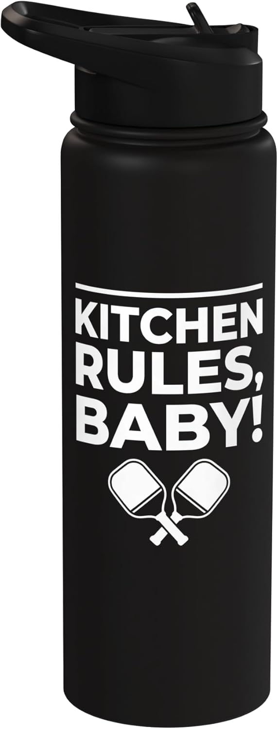 Botella de agua acero inoxidable aislada para cocineros