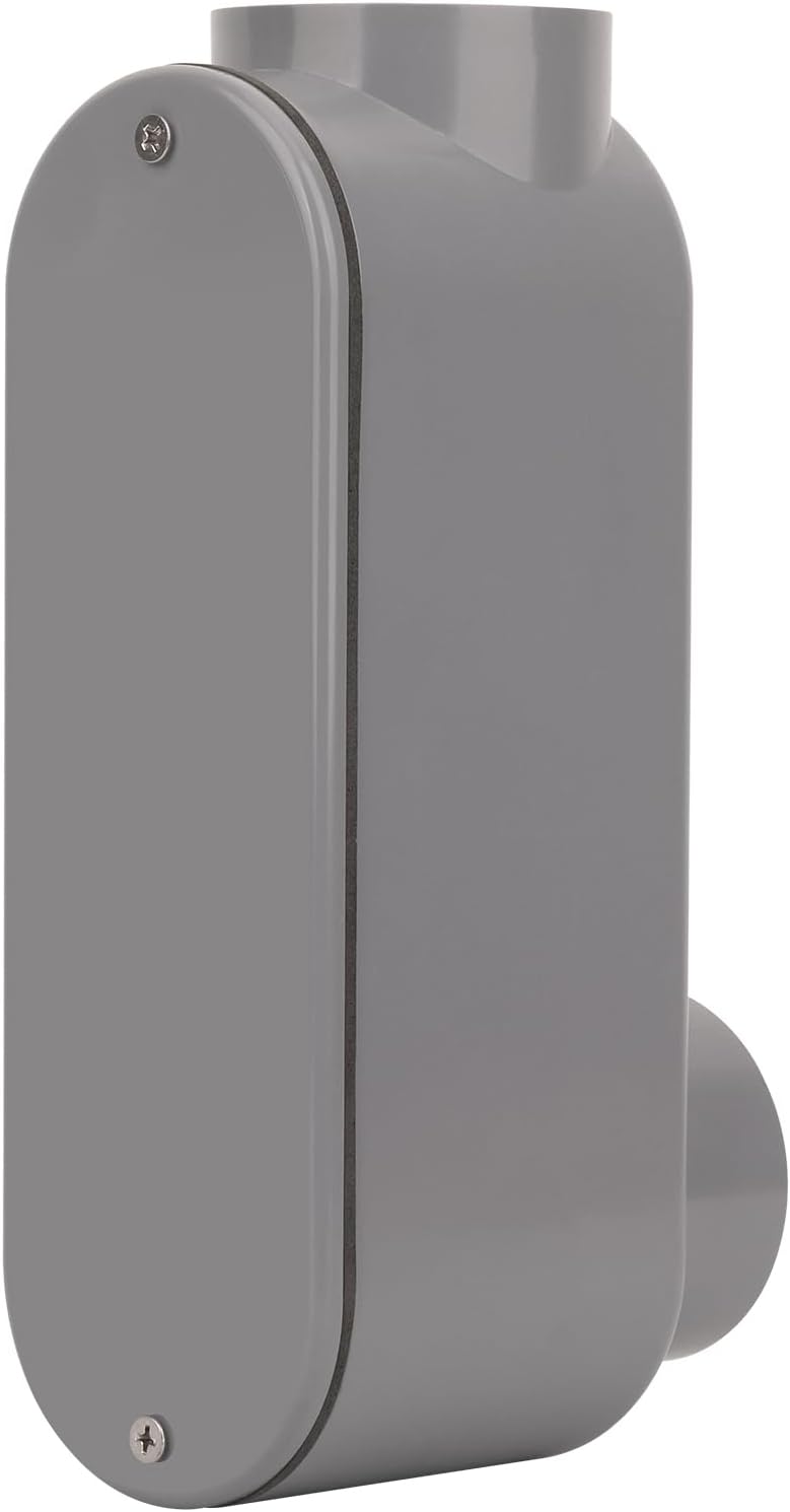 Cuerpo conducto PVC 2pulg tipo LB gris