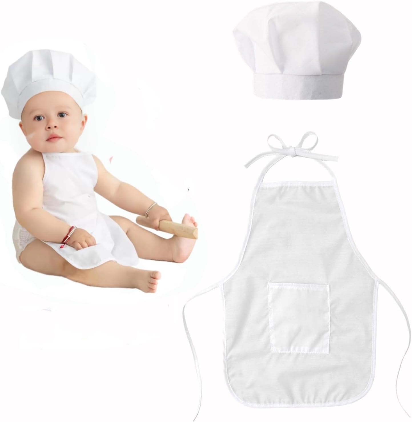 2 Pzas Accesorios Foto Bebé Chef Sombrero Delantal
