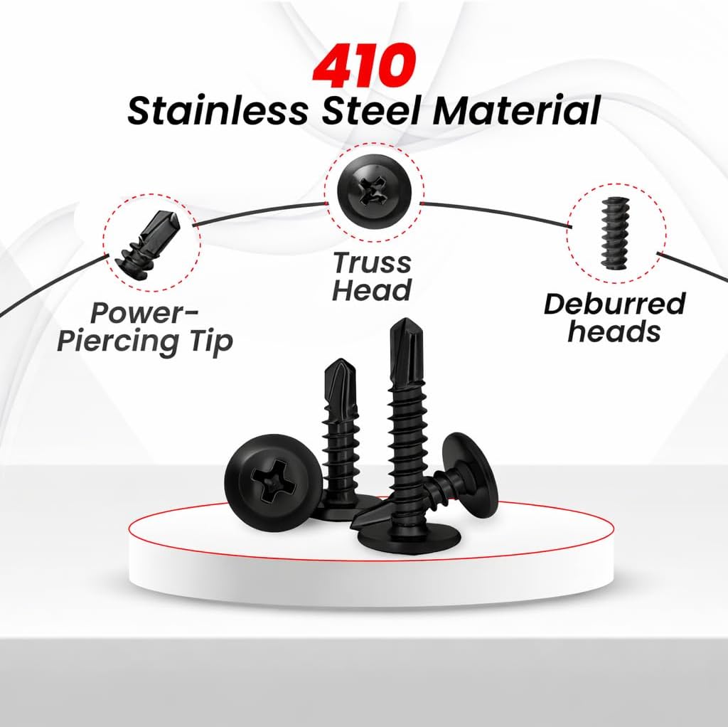 Tornillos autorroscantes acero inox set 60 piezas 5 tamanos