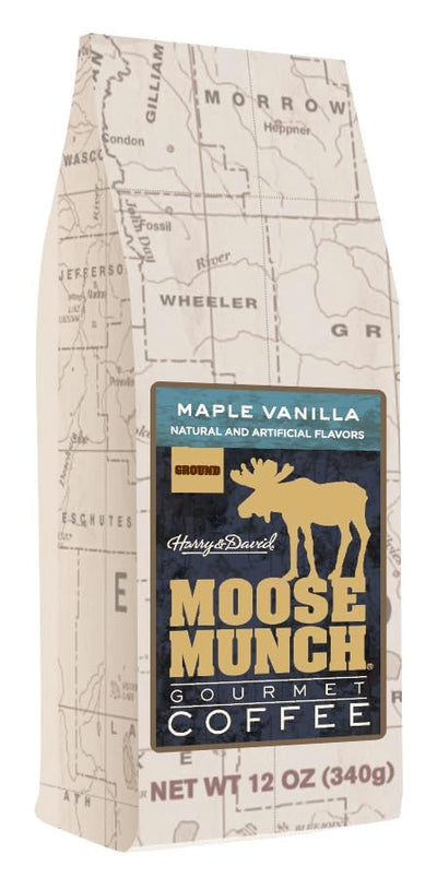 Café molido de vainilla de arce Moose Munch bolsa de 12 oz