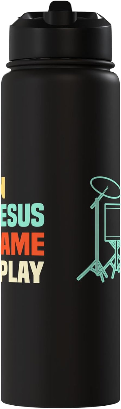 Botella de agua aislada de acero inoxidable para músico cristiano