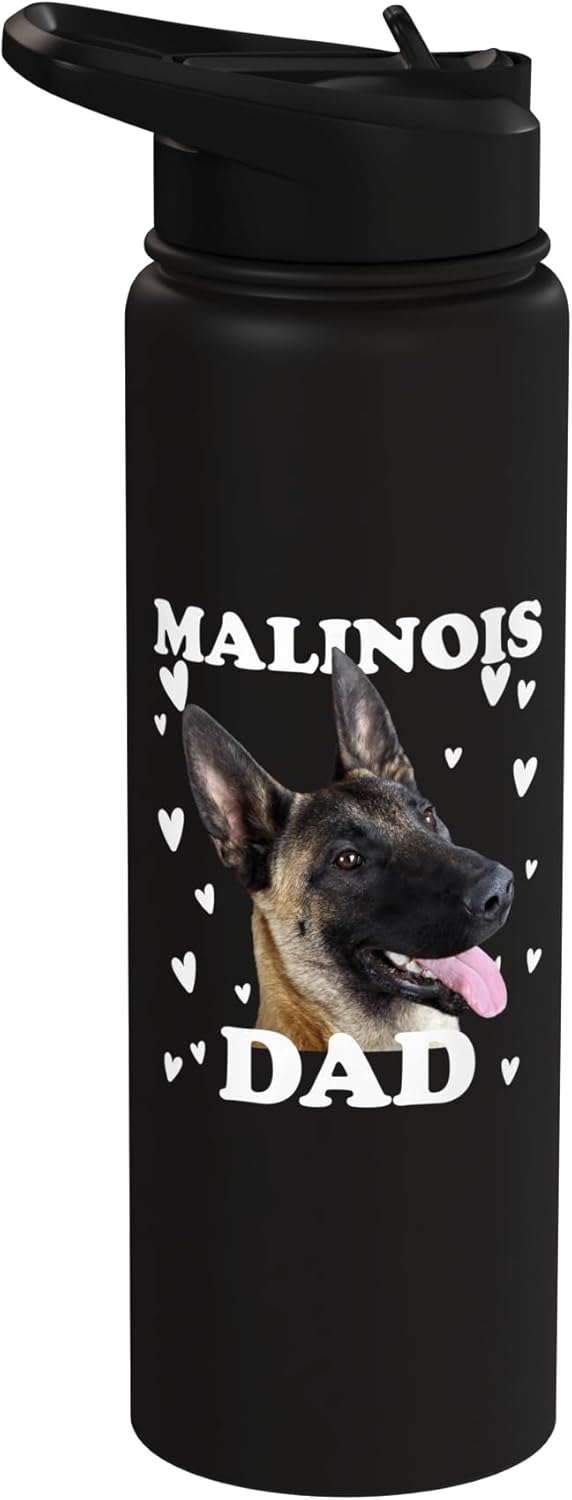 Bottella de agua acero inoxidable aislada para amantes de perros