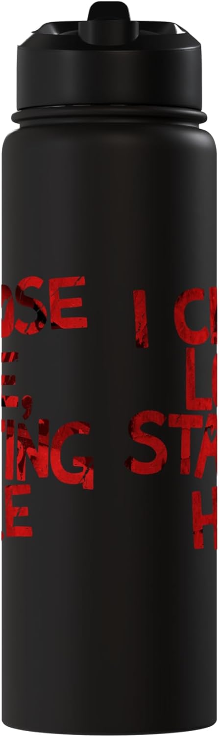 Botella de agua acero inoxidable aislada Frase motivadora I Choose Love