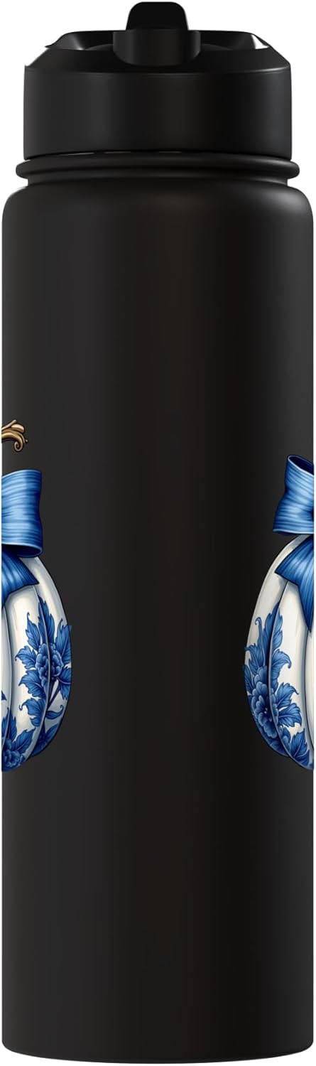 Botella de agua acero inoxidable arco azul coqueta