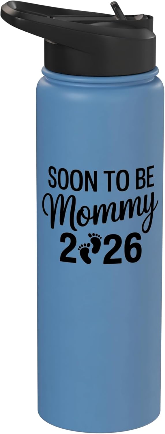 Botella de agua acero inoxidable aislada para mamá 2026