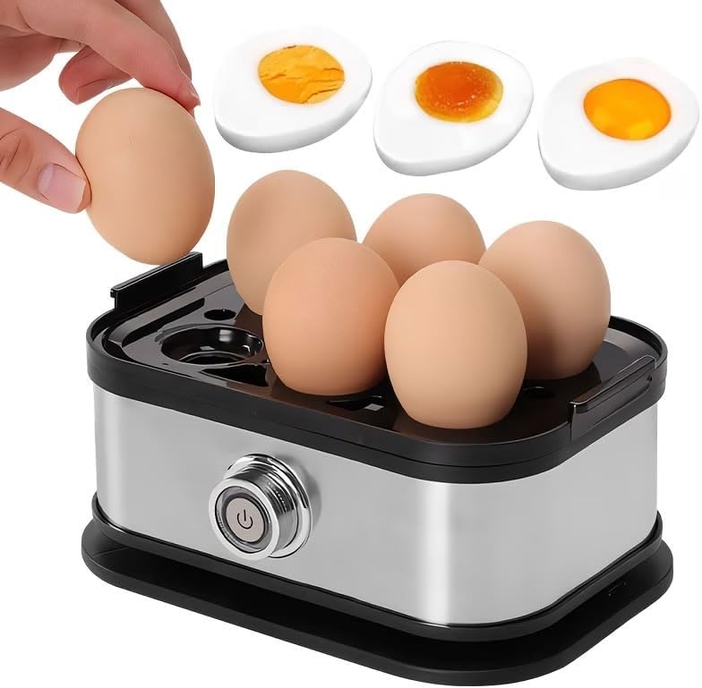 Olla eléctrica para 6 huevos sin BPA con apagado automático