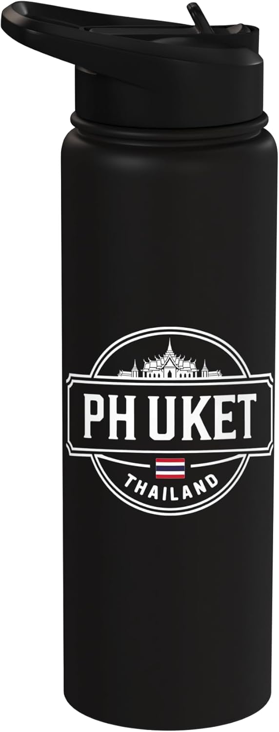 Botella de agua aislada de acero inoxidable Phuket Tropical