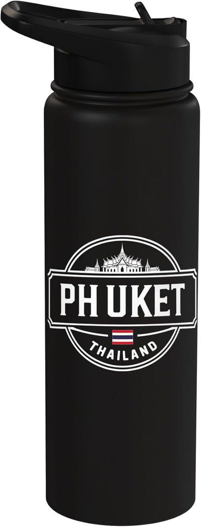 Botella de agua aislada de acero inoxidable Phuket Tropical