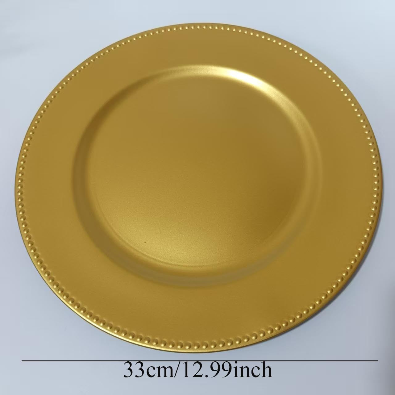 100 Pzas Platos Plástico Cuentas Decorativas Dorado Plateado