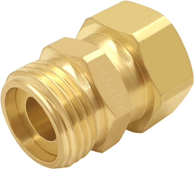 Conector giratorio manguera jardín latón 3/4 GHT anti torsión 360