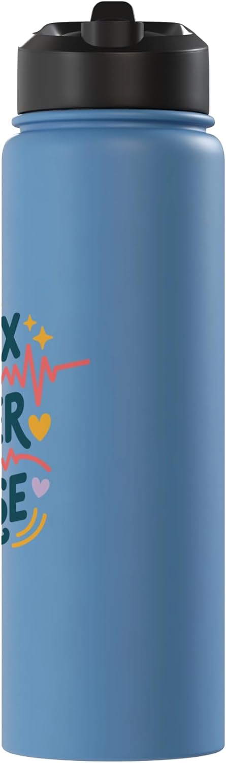 Botella de agua acero inoxidable aislada para enfermera