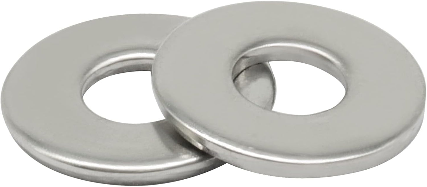 100 Pzas Arandela Plana Acero Inox 304 para Tornillos