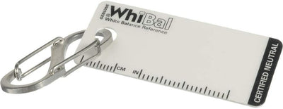 Tarjeta balance blanco neutro certificada G7 gris llavero 1x2.2pulg