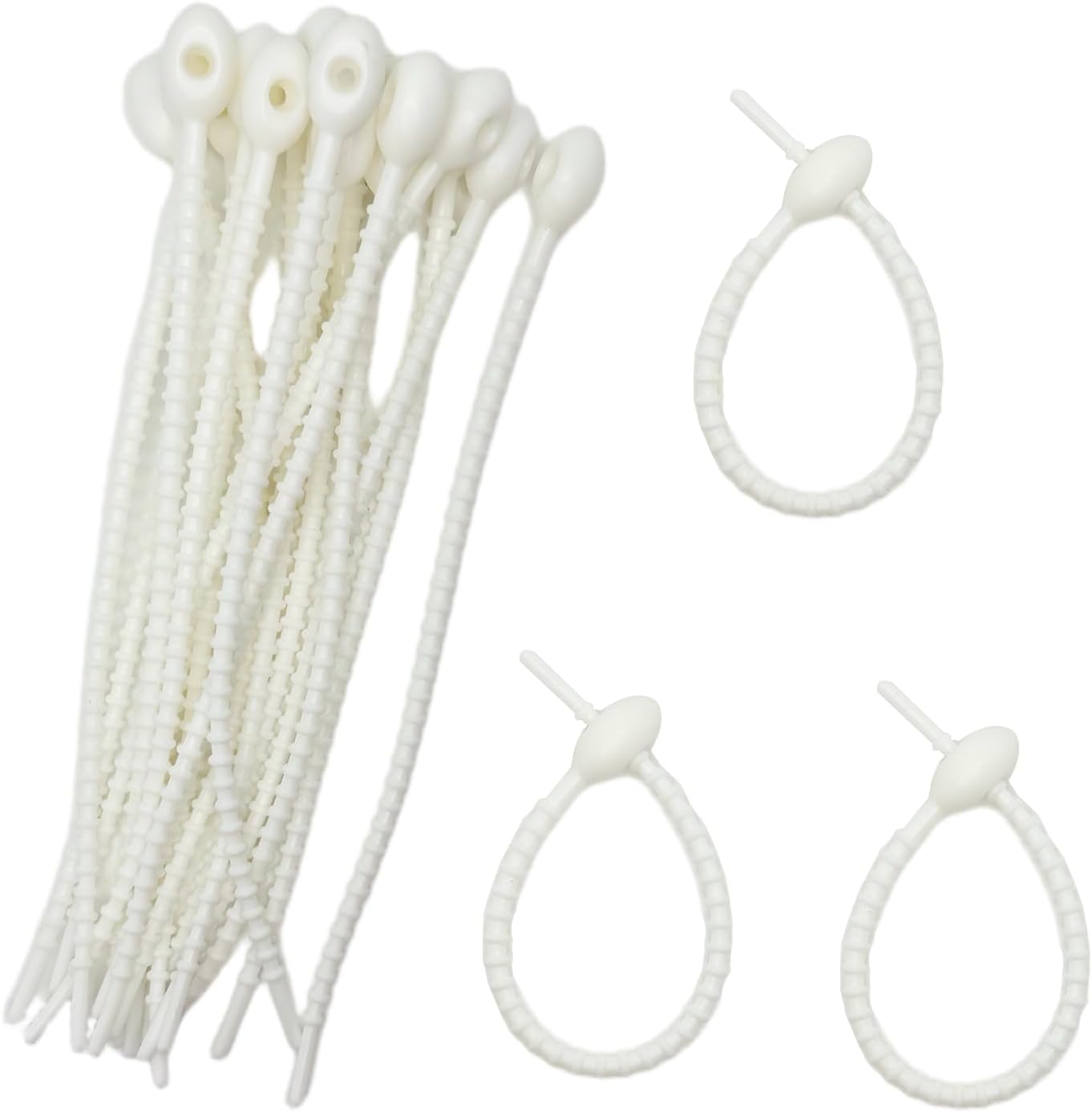 20 Bridas Silicona Autoblocantes Reutilizables 6pulg Color Pastel