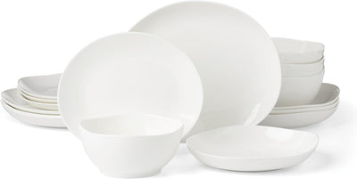 Set 16 Pzas Servicio 4 Porcelana Hueso Apto Lavavajillas Microondas
