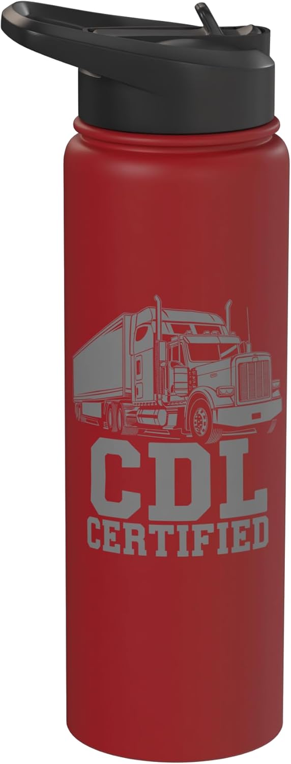 Botella de agua acero inoxidable aislada para conductores CDL