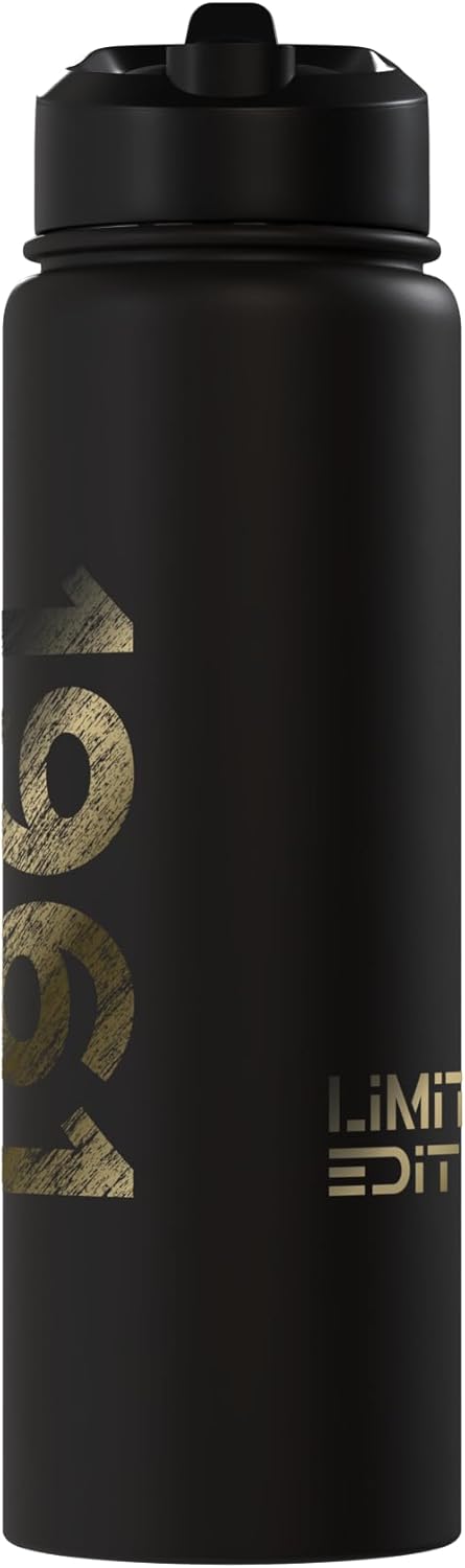 Botella agua acero inox aislada 65 aniversario