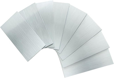 Azulejos acero inox 3x6pulg para pared cocina baño paquete 100