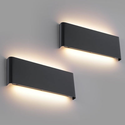 Lámpara pared LED negra ajustable 24W 21.6pulg dormitorio