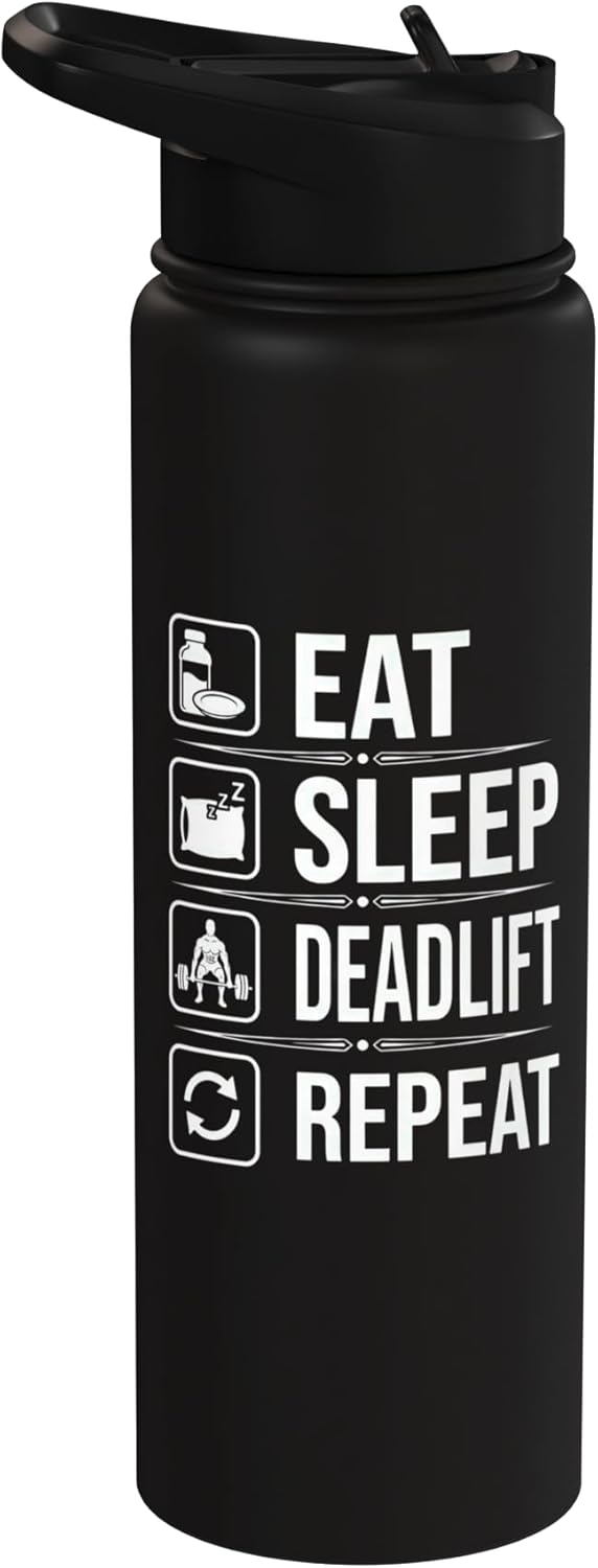 Botella de agua acero inoxidable aislada para powerlifting