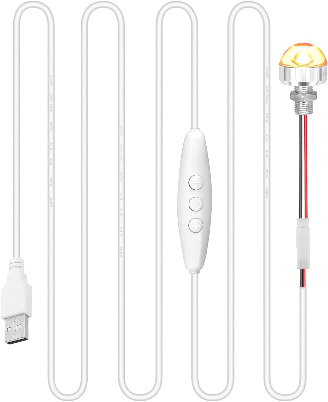 Lámpara LED USB regulable 1W con cable 5.4pies