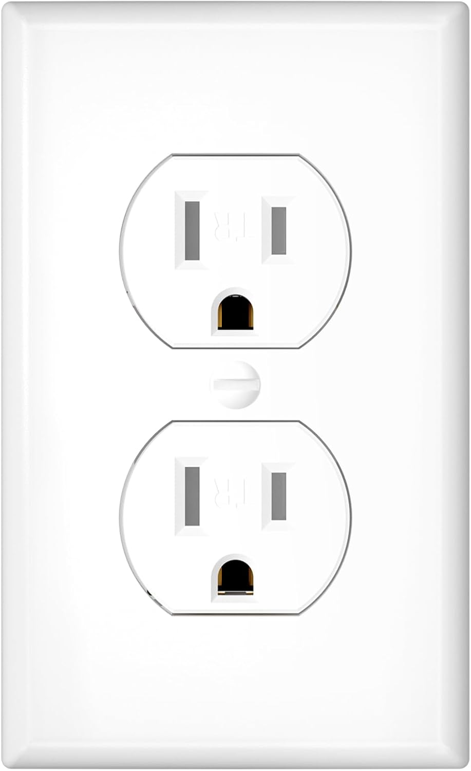 Tomacorriente dúplex 15A UL 2 polos 3 cables blanco
