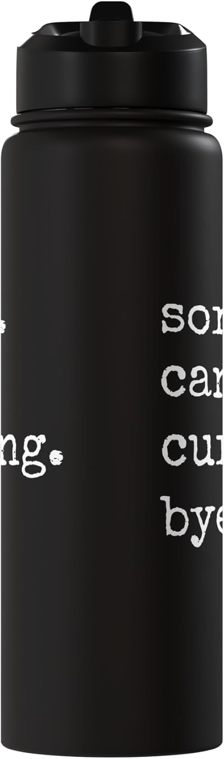 Botella agua acero inox aislada chiste equipo curling