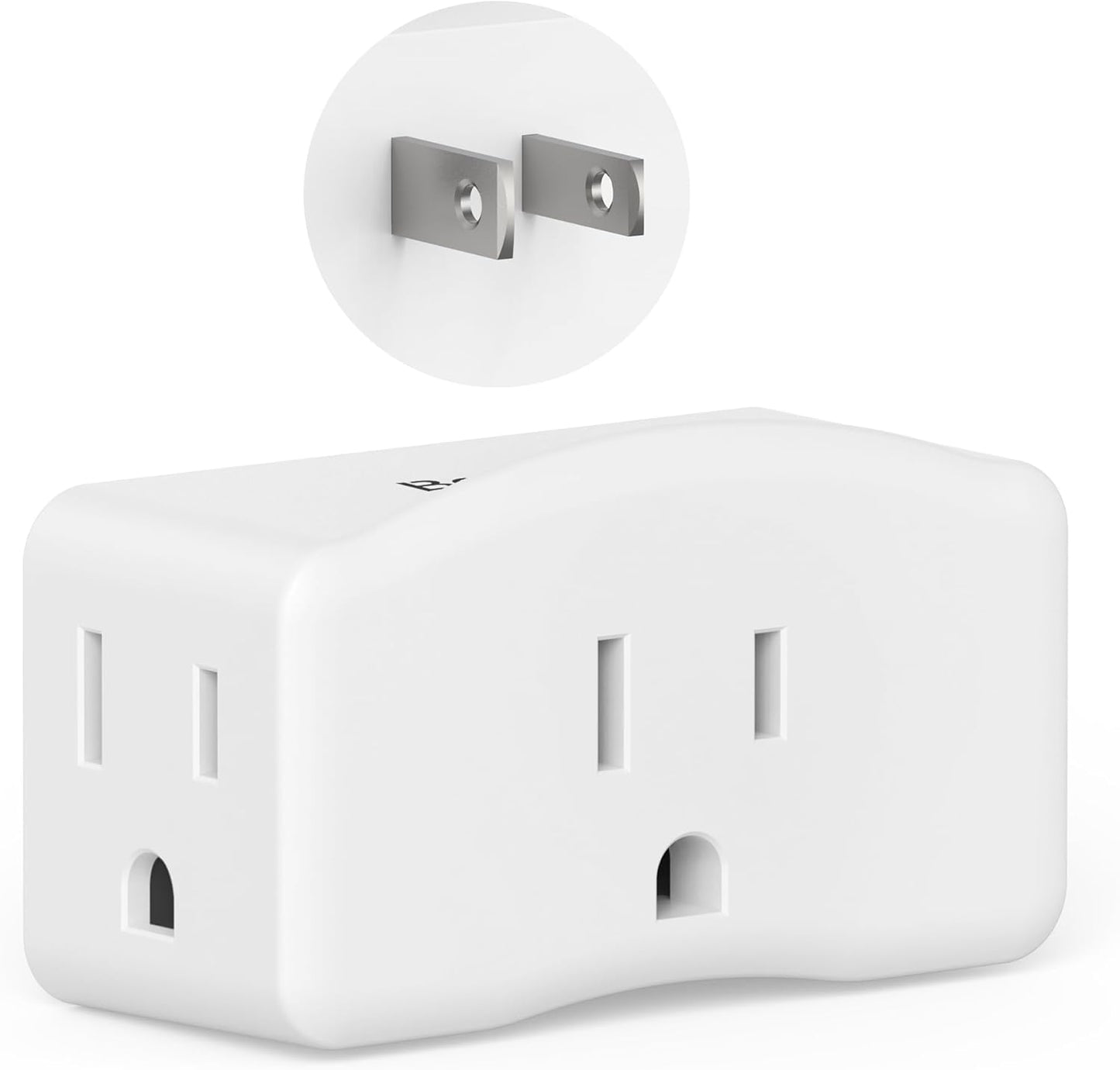 Adaptador 2 clavijas a 3 clavijas extensor pared con 3 salidas CA
