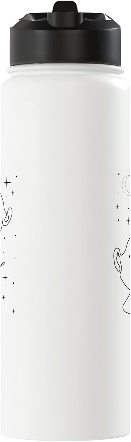 Botella agua acero inox con arte lineal