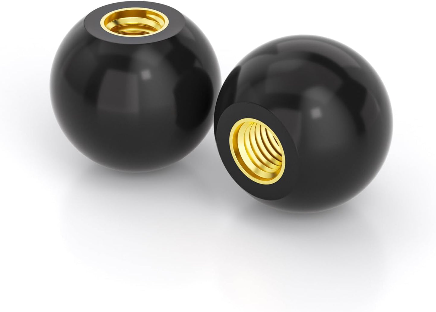 Pomos roscados 3/8-16" manijas baquelita negra 1-3/8" 6 Uds