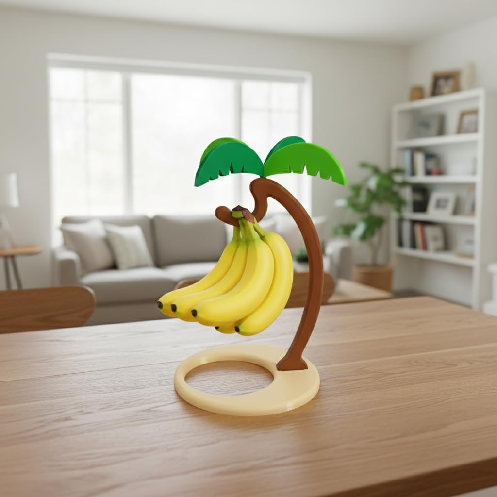 Colgador plátano con palmera soporte encimera decorativo