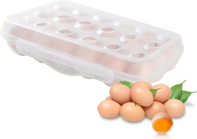 Contenedor huevos apilable con tapa transparente 18uds
