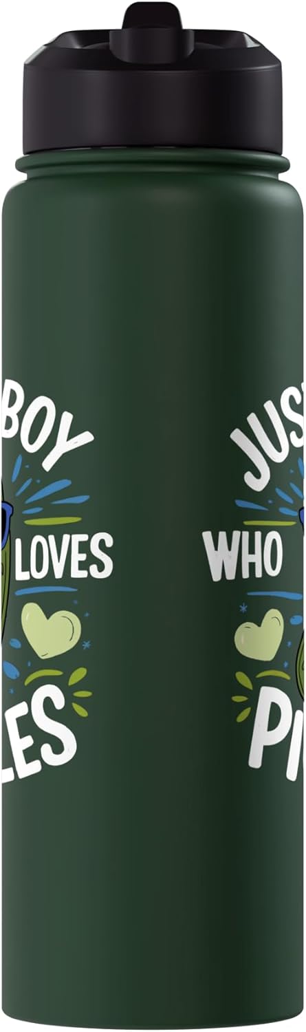 Botella de agua acero inoxidable para niño con encurtidos