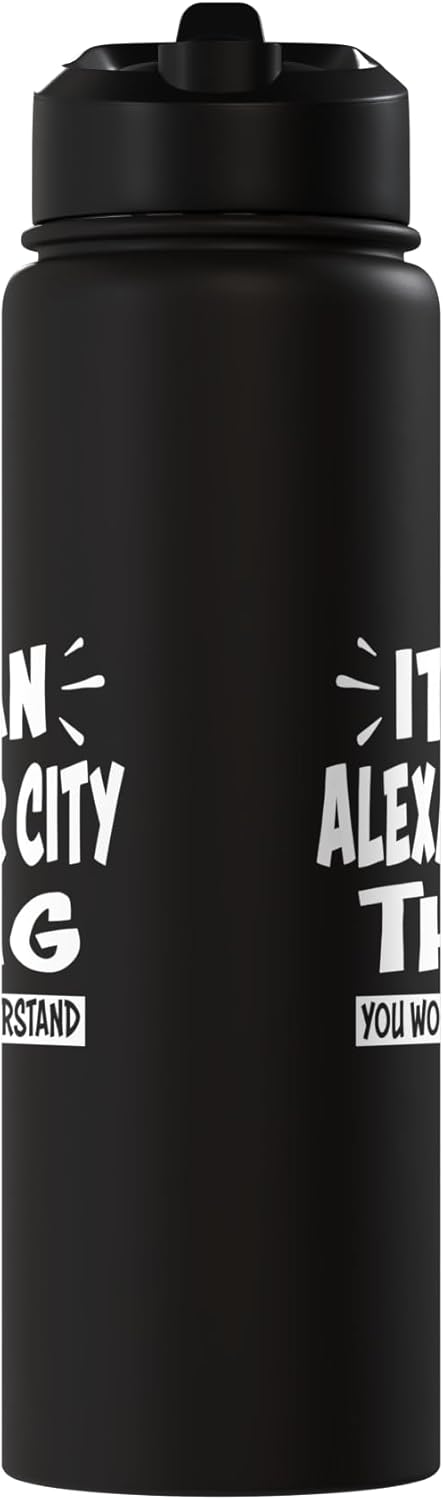 Botella de agua acero inoxidable aislada para viajeros Alexander City