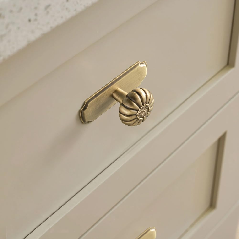 Manija de bronce antiguo para mueble cocina 2 Pzas