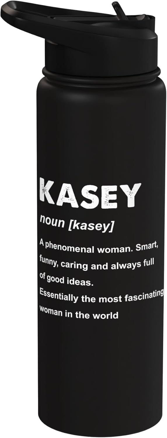 Botella de agua acero inoxidable Kasey Name aislada