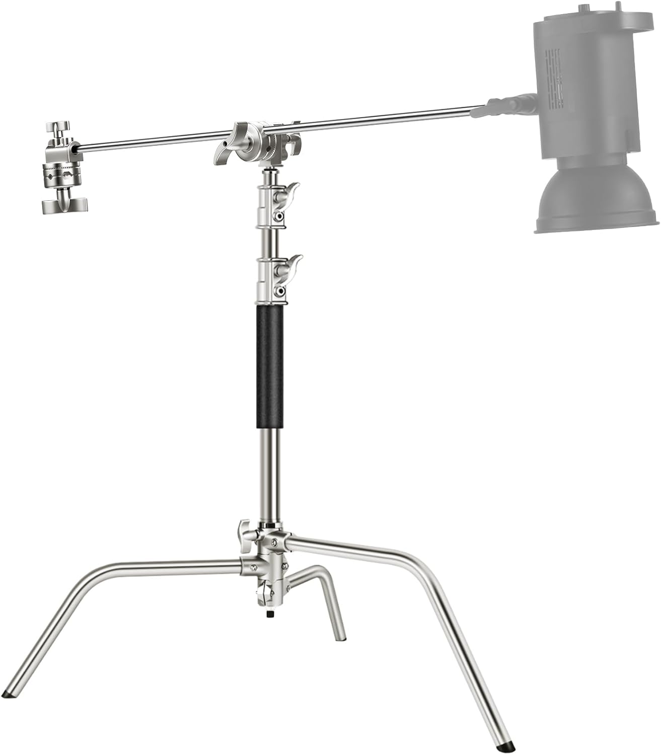Soporte luz fotografía acero inox brazo extensible 172cm