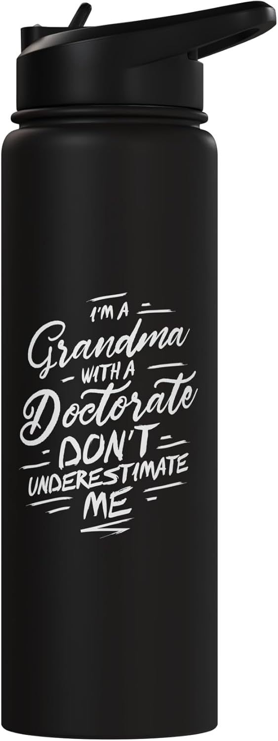 Botella de agua acero inoxidable graduado doctorado regalo para abuela