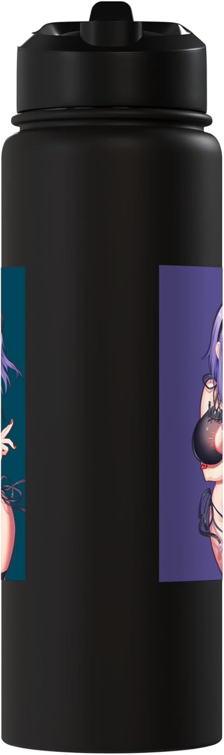 Botella de agua acero inoxidable waifu kawaii anime manga 3