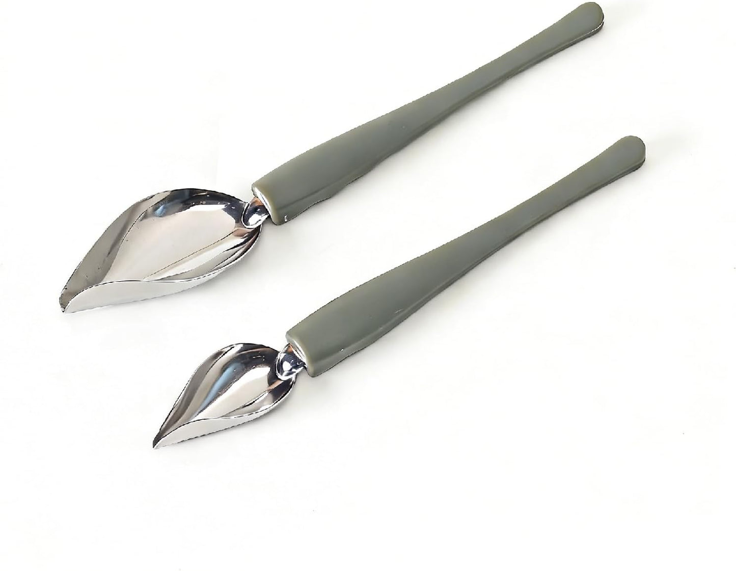 Cucharas de acero inoxidable para dibujo culinario, juego de 2