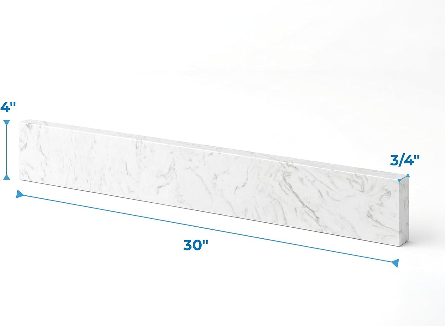 Lavabo tocador contra salpicaduras mármol 4x30pulg