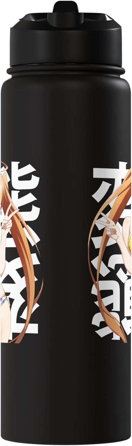 Botella de agua aislada de acero inoxidable anime waifu