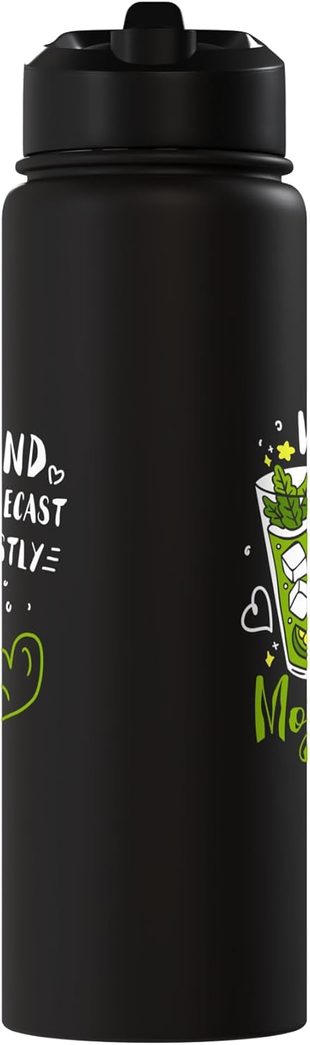 Botella de agua aislada de acero inoxidable para mojitos y cocteles