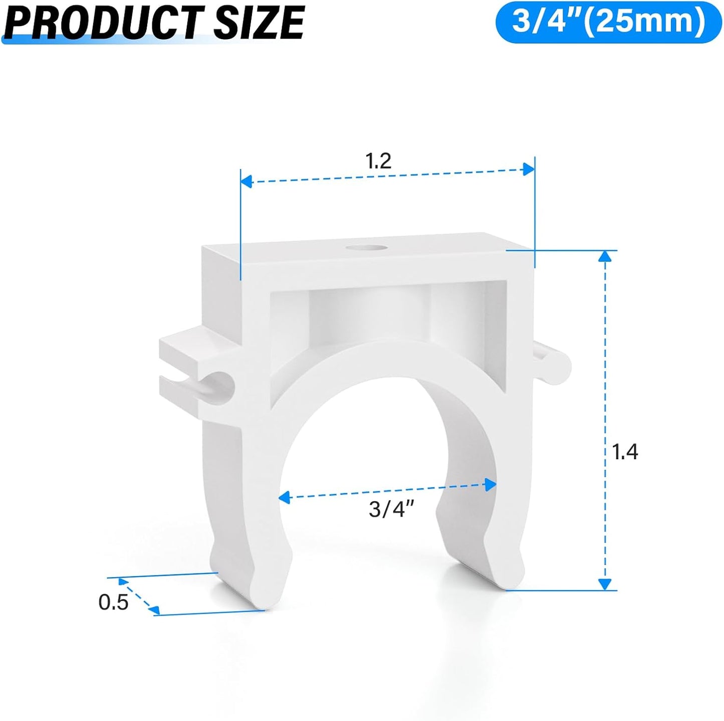 Abrazadera manguera aire U 1pulg 3/4pulg nailon reforzado