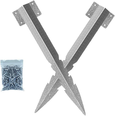 Soportes durmiente ferroviario 2 pzas acero galvanizado